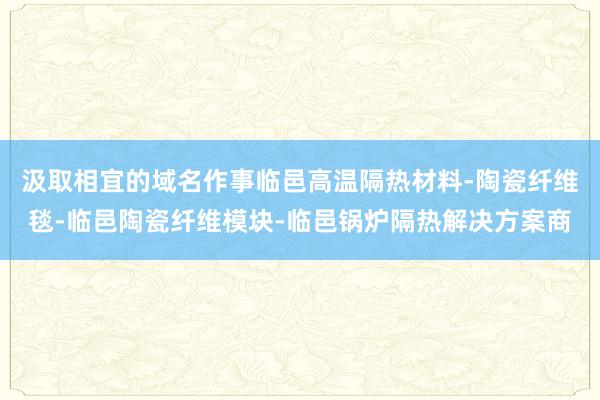 汲取相宜的域名作事临邑高温隔热材料-陶瓷纤维毯-临邑陶瓷纤维模块-临邑锅炉隔热解决方案商